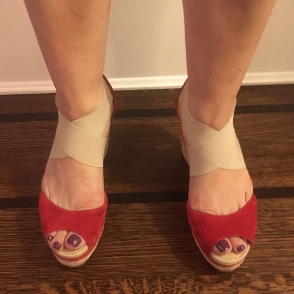 Paloma Barcelo red suede espadrilles shoes - Picture 3 of 6